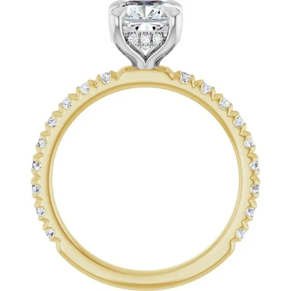 Claw-Prong Hidden Halo-Style Engagement Ring Image 2 Michael Szwed Jewelers Longmeadow, MA