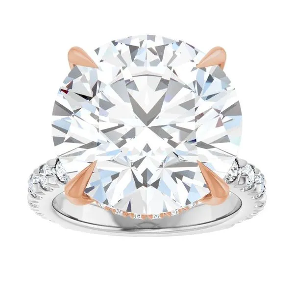 Claw-Prong Hidden Halo-Style Engagement Ring Image 3 Austin's Fine Diamonds & Jewelry Lyndhurst, NJ