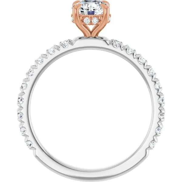 Claw-Prong Hidden Halo-Style Engagement Ring Image 2 Arezzo Jewelers Elmwood Park, IL