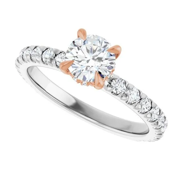 Claw-Prong Hidden Halo-Style Engagement Ring Image 5 Arezzo Jewelers Elmwood Park, IL