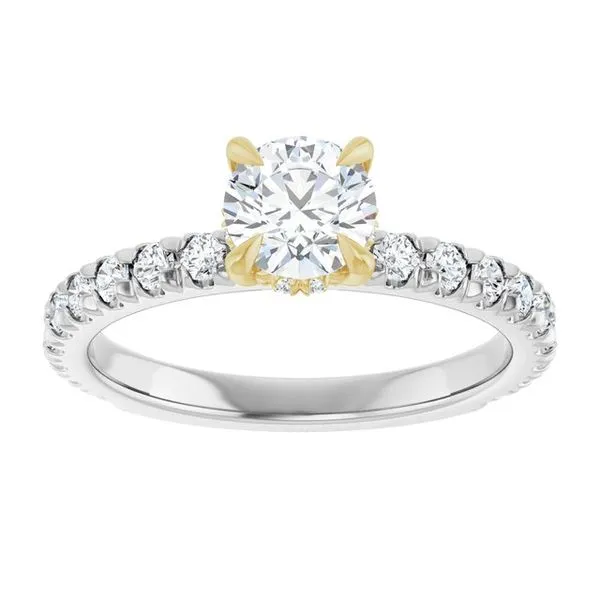 Claw-Prong Hidden Halo-Style Engagement Ring Image 3 J. Thomas Jewelers Rochester Hills, MI