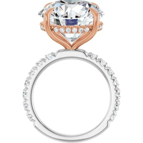 Claw-Prong Hidden Halo-Style Engagement Ring Image 2 Mark Jewellers La Crosse, WI