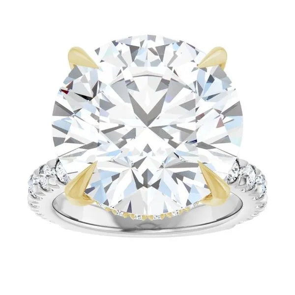 Claw-Prong Hidden Halo-Style Engagement Ring Image 3 The Jewelry Source El Segundo, CA