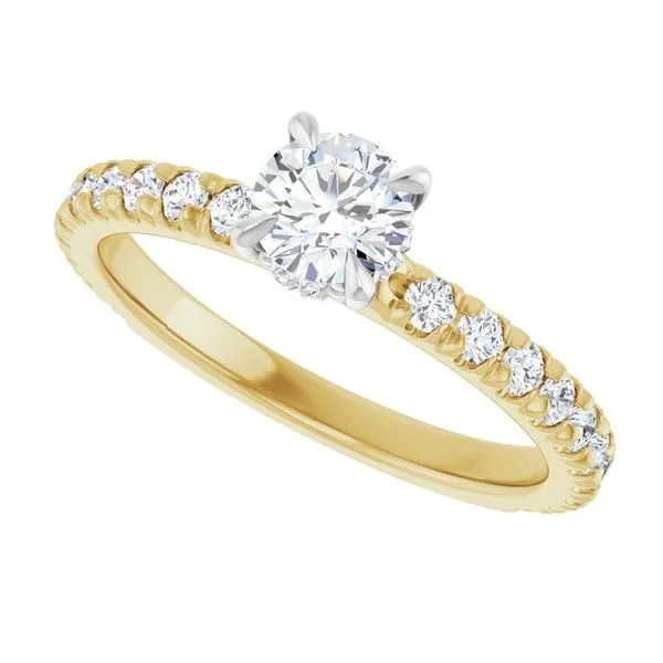 Claw-Prong Hidden Halo-Style Engagement Ring Image 5 Austin's Fine Diamonds & Jewelry Lyndhurst, NJ