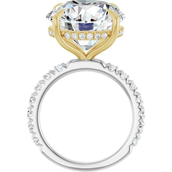 Claw-Prong Hidden Halo-Style Engagement Ring Image 2 The Jewelry Source El Segundo, CA
