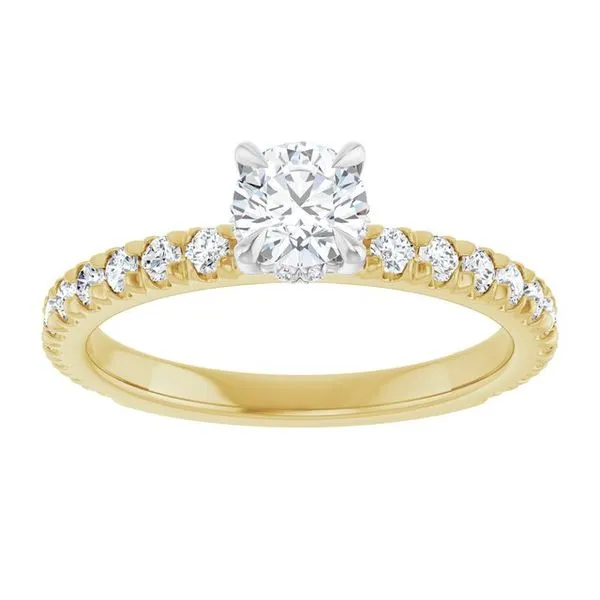 Claw-Prong Hidden Halo-Style Engagement Ring Image 3 Vulcan's Forge LLC KANSAS CITY, MO