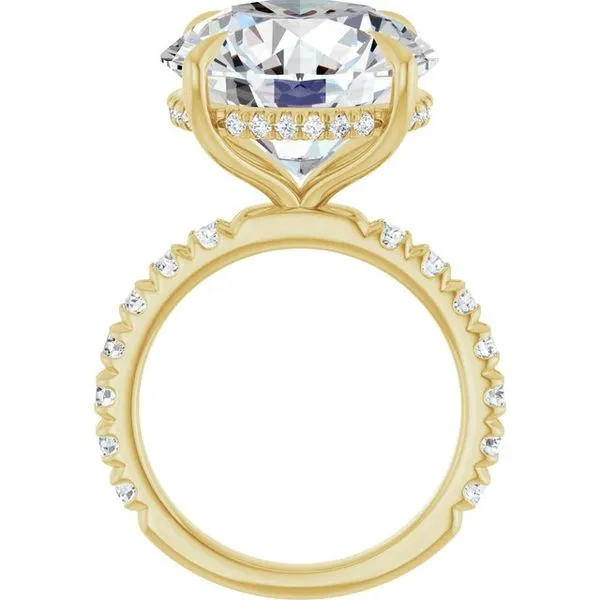 Claw-Prong Hidden Halo-Style Engagement Ring Image 2 Vulcan's Forge LLC KANSAS CITY, MO