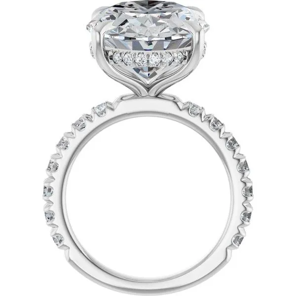 Claw-Prong Hidden Halo-Style Engagement Ring Image 2 Don's Jewelry & Design Washington, IA