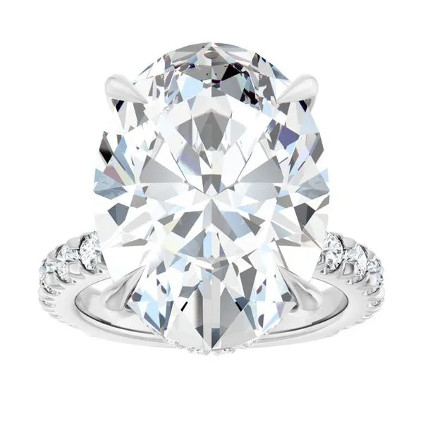 Claw-Prong Hidden Halo-Style Engagement Ring Image 3 Clater Jewelers Louisville, KY