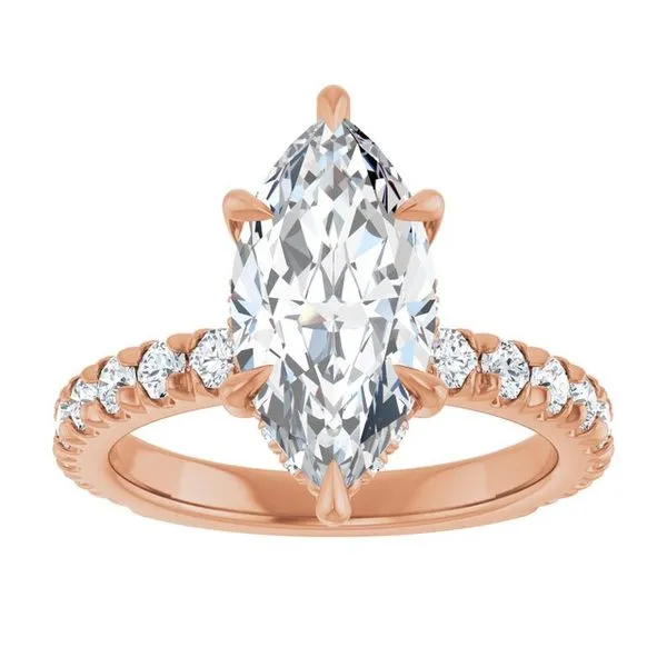 Claw-Prong Hidden Halo-Style Engagement Ring Image 3 JF Jones Jewelers Rochester, NY