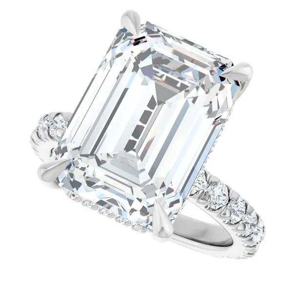 Claw-Prong Hidden Halo-Style Engagement Ring Image 5 Mark Jewellers La Crosse, WI