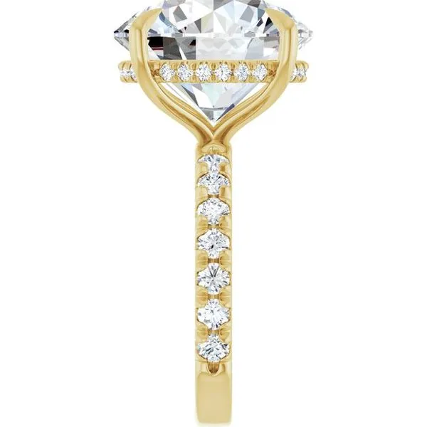 Claw-Prong Hidden Halo-Style Engagement Ring Image 4 House of Silva Wooster, OH