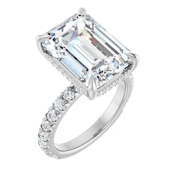 Claw-Prong Hidden Halo-Style Engagement Ring Austin's Fine Diamonds & Jewelry Lyndhurst, NJ