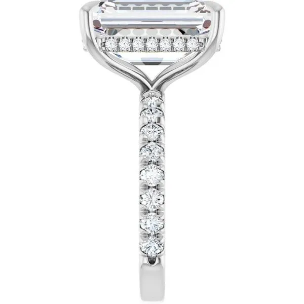 Claw-Prong Hidden Halo-Style Engagement Ring Image 4 Jimmy Smith Jewelers Decatur, AL