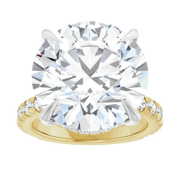 Claw-Prong Hidden Halo-Style Engagement Ring Image 3 Vulcan's Forge LLC KANSAS CITY, MO