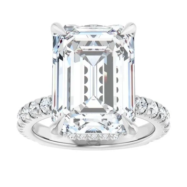 Claw-Prong Hidden Halo-Style Engagement Ring Image 3 Shipley's Fine Jewelry Hampstead, MD