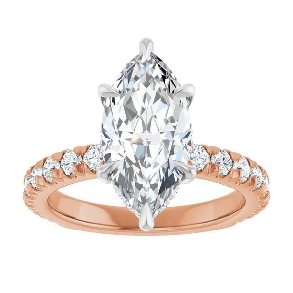 Claw-Prong Hidden Halo-Style Engagement Ring Image 3 JF Jones Jewelers Rochester, NY