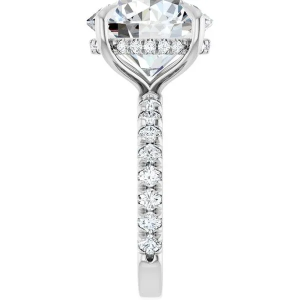 Claw-Prong Hidden Halo-Style Engagement Ring Image 4 Michael Szwed Jewelers Longmeadow, MA