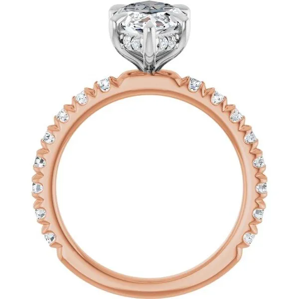 Claw-Prong Hidden Halo-Style Engagement Ring Image 2 J. West Jewelers Round Rock, TX