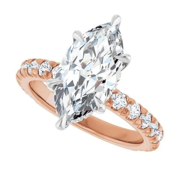 Claw-Prong Hidden Halo-Style Engagement Ring Image 5 Don's Jewelry & Design Washington, IA