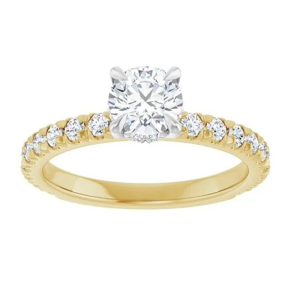 Claw-Prong Hidden Halo-Style Engagement Ring Image 3 Shipley's Fine Jewelry Hampstead, MD