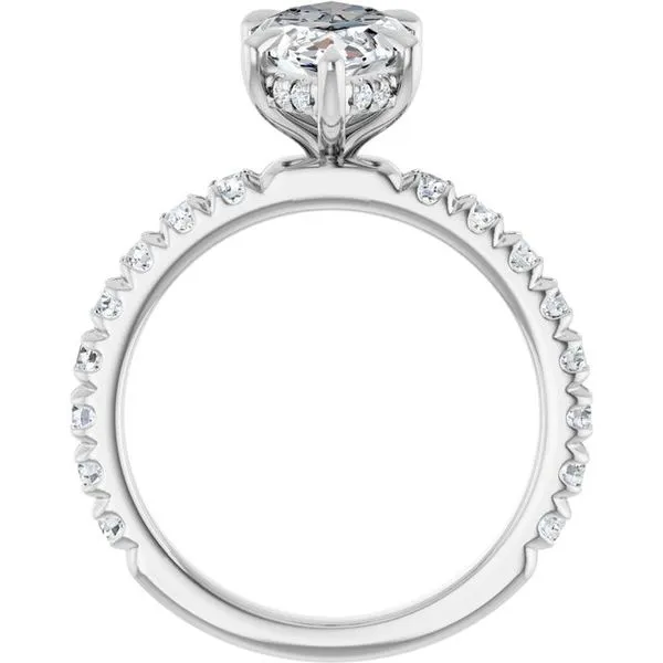 Claw-Prong Hidden Halo-Style Engagement Ring Image 2 Clater Jewelers Louisville, KY