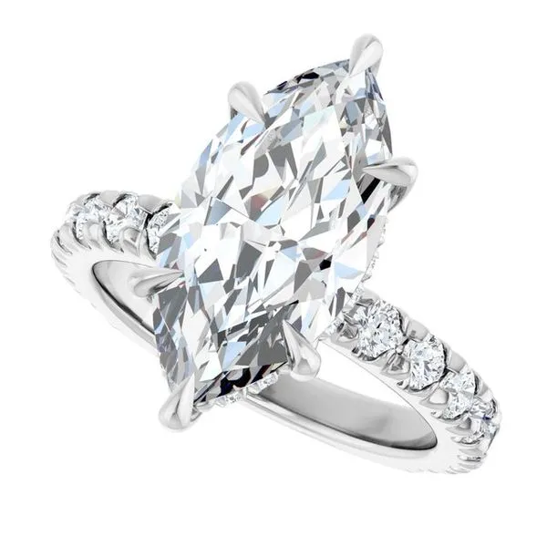 Claw-Prong Hidden Halo-Style Engagement Ring Image 5 Raleigh Diamond Fine Jewelry Raleigh, NC