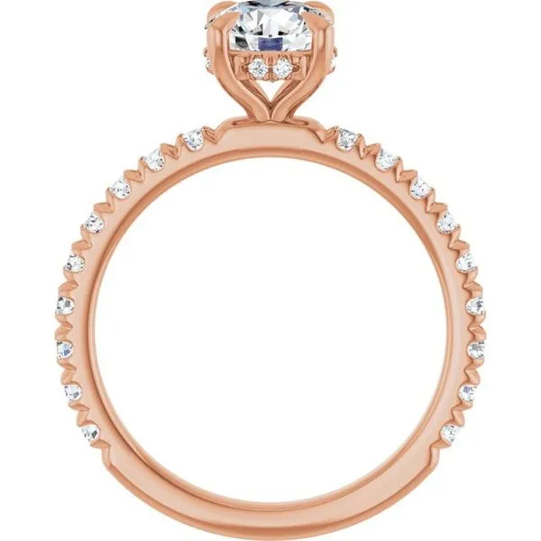 Claw-Prong Hidden Halo-Style Engagement Ring Image 2 Northwood Jewelers Northwood, OH