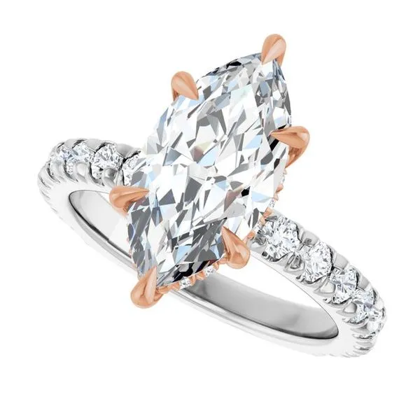 Claw-Prong Hidden Halo-Style Engagement Ring Image 5 Mark Jewellers La Crosse, WI