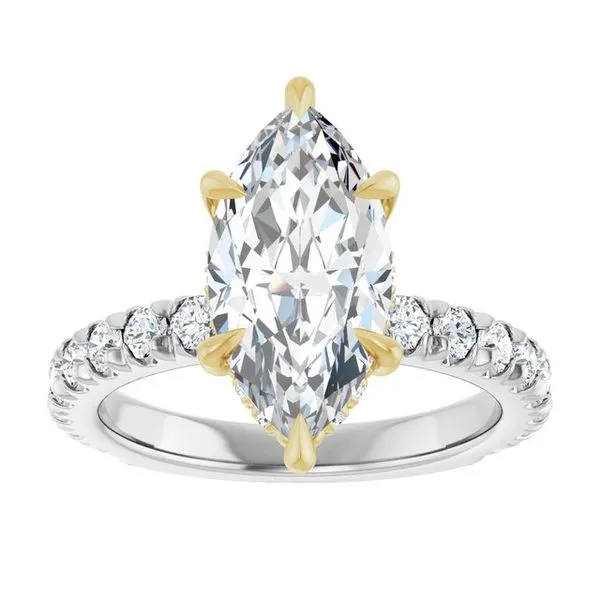 Claw-Prong Hidden Halo-Style Engagement Ring Image 3 Clater Jewelers Louisville, KY