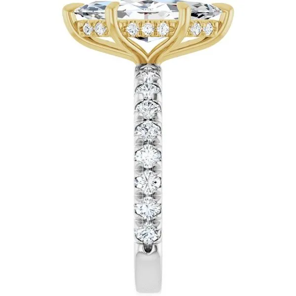 Claw-Prong Hidden Halo-Style Engagement Ring Image 4 Vulcan's Forge LLC KANSAS CITY, MO