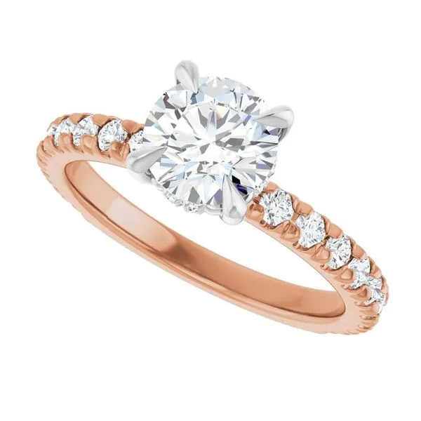 Claw-Prong Hidden Halo-Style Engagement Ring Image 5 Clater Jewelers Louisville, KY