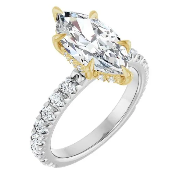Claw-Prong Hidden Halo-Style Engagement Ring J. Thomas Jewelers Rochester Hills, MI