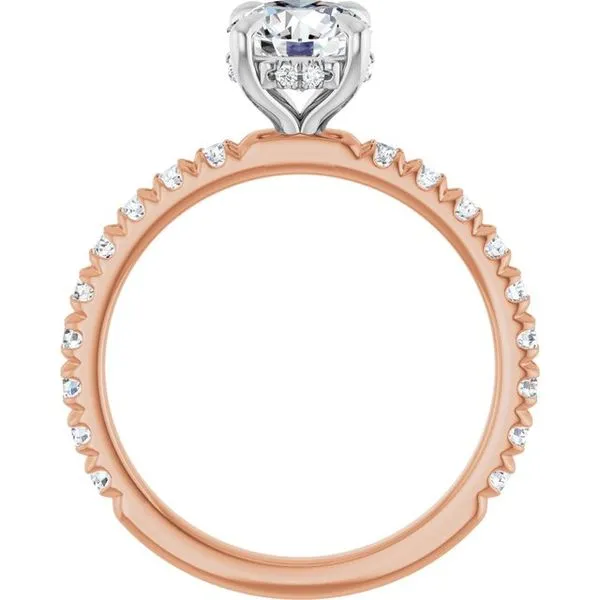 Claw-Prong Hidden Halo-Style Engagement Ring Image 2 J. West Jewelers Round Rock, TX