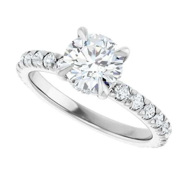 Claw-Prong Hidden Halo-Style Engagement Ring Image 5 Futer Bros Jewelers York, PA