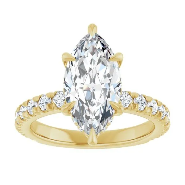 Claw-Prong Hidden Halo-Style Engagement Ring Image 3 Clater Jewelers Louisville, KY