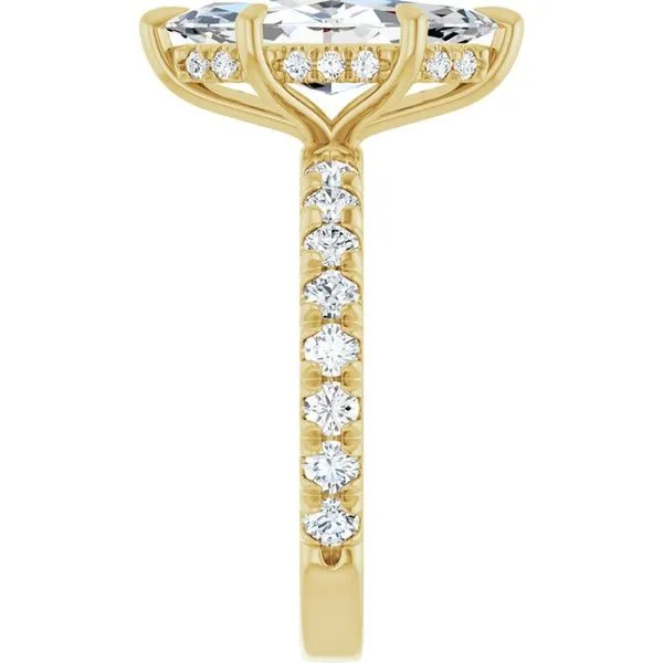 Claw-Prong Hidden Halo-Style Engagement Ring Image 4 Hudson Valley Goldsmith New Paltz, NY