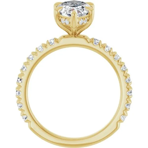 Claw-Prong Hidden Halo-Style Engagement Ring Image 2 Don's Jewelry & Design Washington, IA