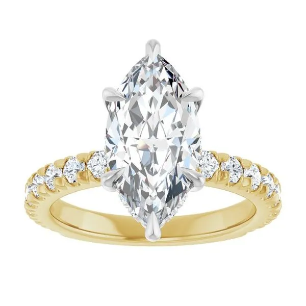 Claw-Prong Hidden Halo-Style Engagement Ring Image 3 Futer Bros Jewelers York, PA