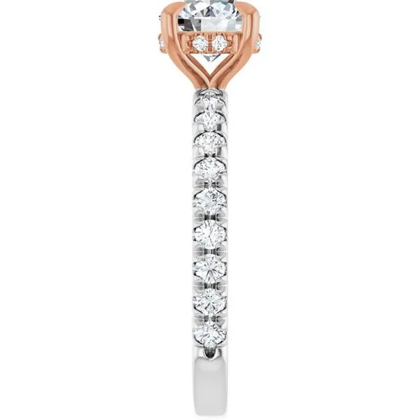 Claw-Prong Hidden Halo-Style Engagement Ring Image 4 Arezzo Jewelers Elmwood Park, IL