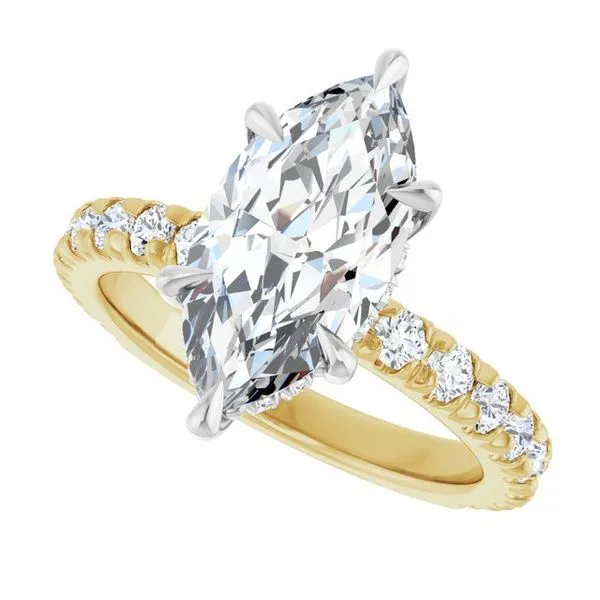 Claw-Prong Hidden Halo-Style Engagement Ring Image 5 Don's Jewelry & Design Washington, IA