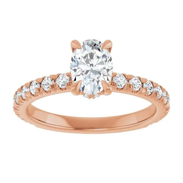 Claw-Prong Hidden Halo-Style Engagement Ring Image 3 The Jewelry Source El Segundo, CA