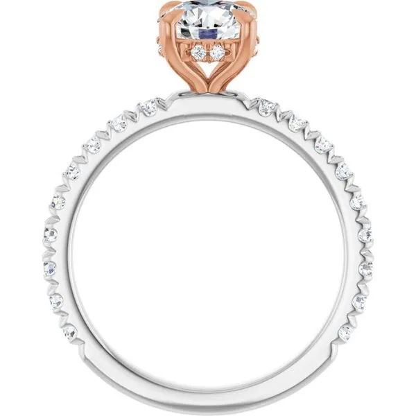 Claw-Prong Hidden Halo-Style Engagement Ring Image 2 Futer Bros Jewelers York, PA