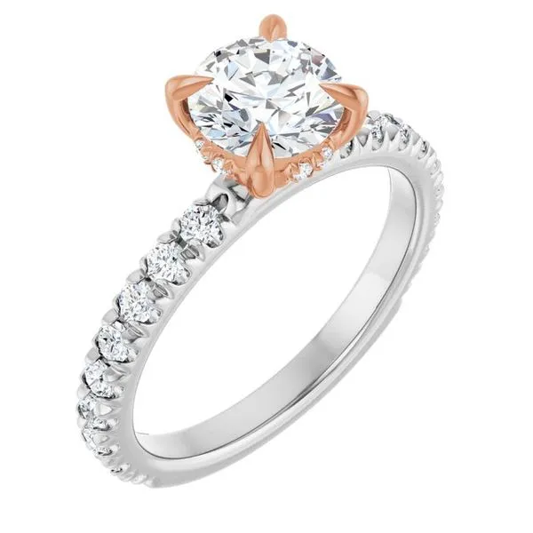 Claw-Prong Hidden Halo-Style Engagement Ring Ocean View Jewelers Millville, DE