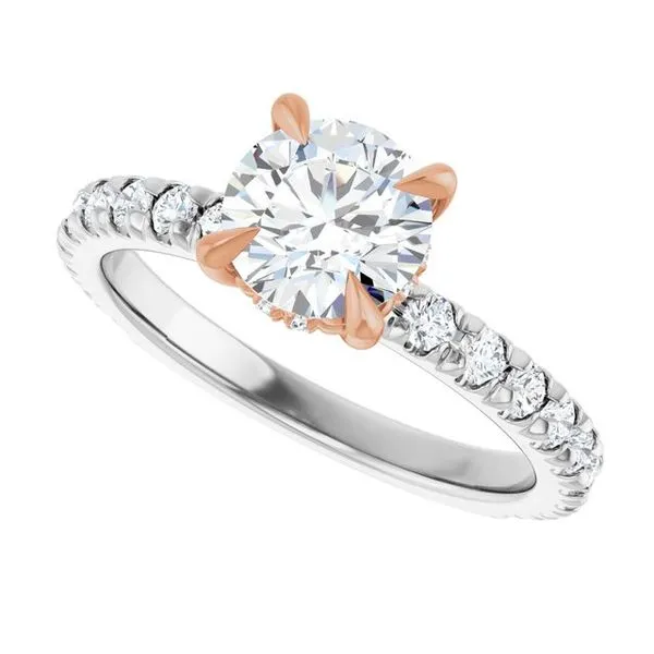 Claw-Prong Hidden Halo-Style Engagement Ring Image 5 Ocean View Jewelers Millville, DE