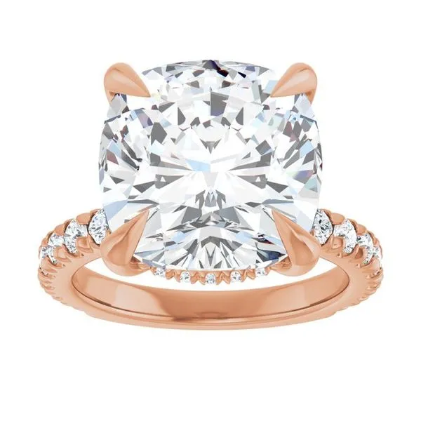 Claw-Prong Hidden Halo-Style Engagement Ring Image 3 Natale Jewelers Sewell, NJ