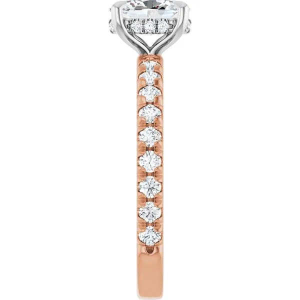 Claw-Prong Hidden Halo-Style Engagement Ring Image 4 Arezzo Jewelers Elmwood Park, IL