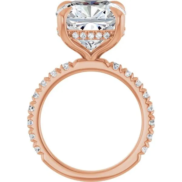 Claw-Prong Hidden Halo-Style Engagement Ring Image 2 JF Jones Jewelers Rochester, NY