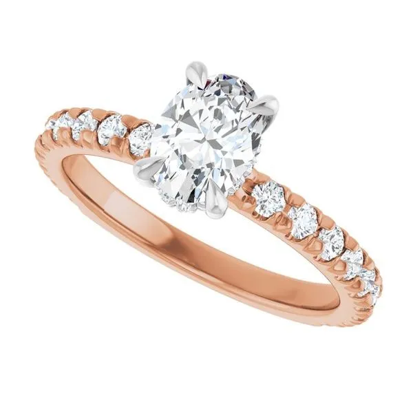 Claw-Prong Hidden Halo-Style Engagement Ring Image 5 Natale Jewelers Sewell, NJ