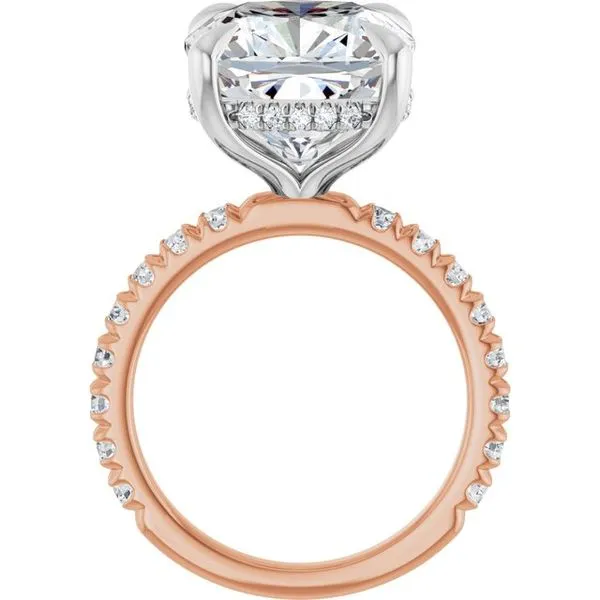 Claw-Prong Hidden Halo-Style Engagement Ring Image 2 Jimmy Smith Jewelers Decatur, AL